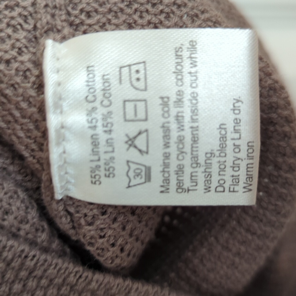 Spier & Mackay Linen/Cotton Open Weave Knit Polo Sweater - Picture 4 of 6